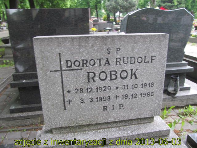 Rudolf Robok 1918 Siemianowice Śląskie - Grobonet - Wyszukiwarka osób pochowanych