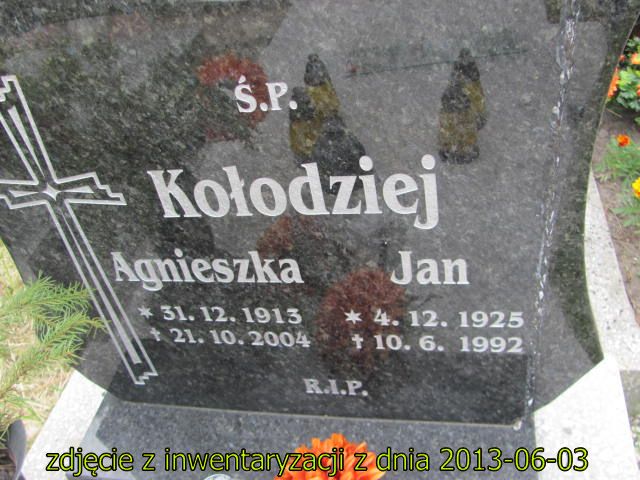 Jan Kołodziej 1925 Siemianowice Śląskie - Grobonet - Wyszukiwarka osób pochowanych